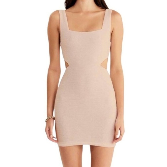 Rumer The Label Beige Beige Rae Mini Dress - Picture 1 of 8